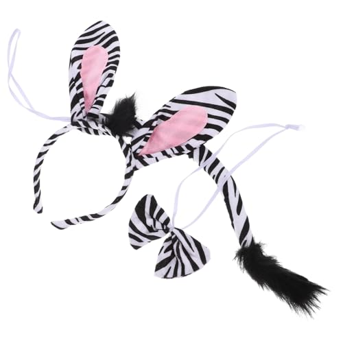YARNOW Zebra-kostüm Stirnband Und Fliege Für Tier Party Zubehör Für Halloween Und Kostümpartys Cosplay-Accessoire von YARNOW