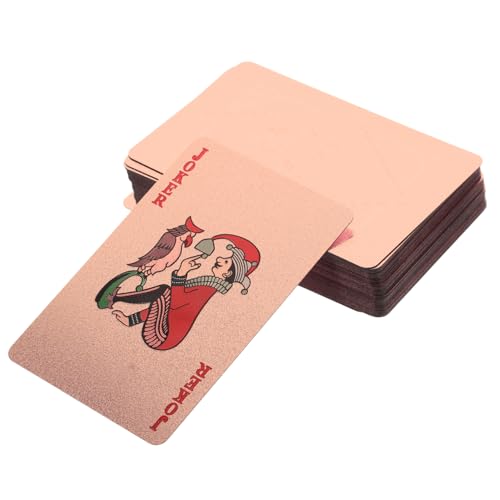 YARNOW 1Satz wasserdichte Pokerkarten aus Hochwertigem Roségold für Kartenspiele Partys und Tricks Requisiten für Unvergessliche Spieleabende YARNOW 1Satz wasserdichte Pokerkarten aus Hochwertigem Roségold für Kartenspiele Partys und Tricks Requisiten für Unvergessliche Spieleabende von YARNOW
