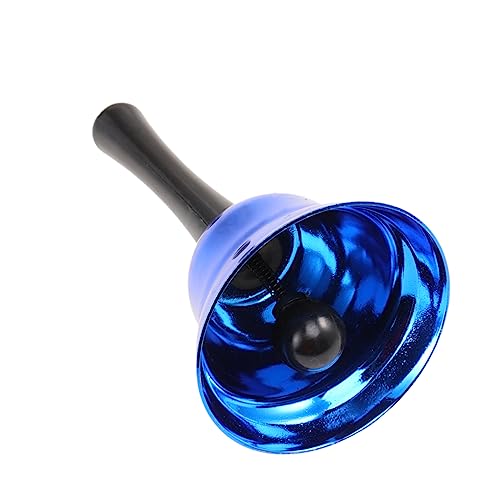 YARNOW 1Stück Handglocke Aus Metall Tragbares Musikinstrument Für Schule Hotel Und Partys Ergonomisches Design Langlebig Und Leicht Blau von YARNOW
