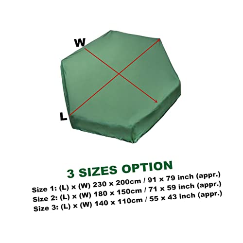 YARNOW 140x110cm Sechseckige Baldachin Sonnenschutz Abdeckung Kordelzug Für Sandkasten von YARNOW