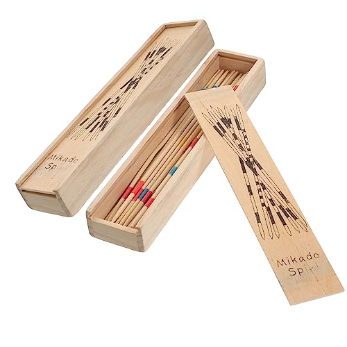YARNOW 2 Boxen Holzspielzeug Farbspielzeug für Boxen mit Bunten Spielstäben Kognitiven Fähigkeiten und Logischem für Gemeinsames mit Freunden und Familie Zufällige Farbe von YARNOW