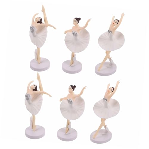 YARNOW 2 Sätze Ballerina-mädchen-Ornamente Ballerina-Figur Ballett Tortenaufsatz Ballettmädchenfiguren Puppen Für Puppenhaus Balletttänzerfiguren Ballett Plastik von YARNOW