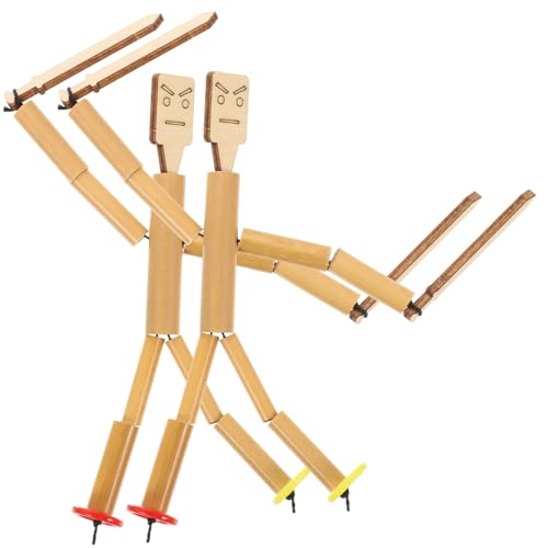 YARNOW 2 Sätze Bambus Puppen DIY Bastelkit für Interaktive Tischpuppen Handgemachte Marionetten für Kreatives Fördert Feinmotorik und Wettbewerbssinn YARNOW 2 Sätze Bambus Puppen DIY Bastelkit für Interaktive Tischpuppen Handgemachte Marionetten für Kreatives Fördert Feinmotorik und Wettbewerbssinn von YARNOW