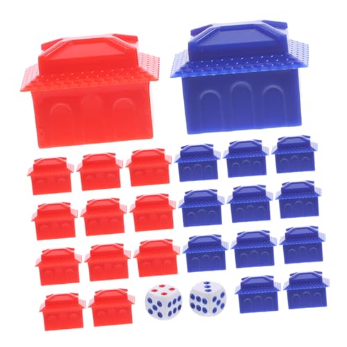 YARNOW 2 Sätze Brettspiel Ersatzteile für Rich Man Häuser und Spielfiguren zur Verbesserung Kreativität für Spieleabende und Fotorequisiten von YARNOW