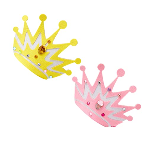 YARNOW 2 Sätze DIY Bastelset Kreative Kronenmaterialien für Mädchen Buntes Fantasie und Feinmotorik für Kindergarten und Geburtstagsfeiern von YARNOW