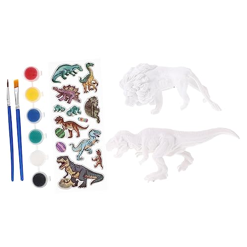 YARNOW 2 Sätze DIY Dinosaurier Malset für Kreatives Bastelset mit Dino Modellen Tyrannosaurus und Gestalten für Perfektes für Kreative und Bastelprojekte YARNOW 2 Sätze DIY Dinosaurier Malset für Kreatives Bastelset mit Dino Modellen Tyrannosaurus und Gestalten für Perfektes für Kreative und Bastelprojekte von YARNOW