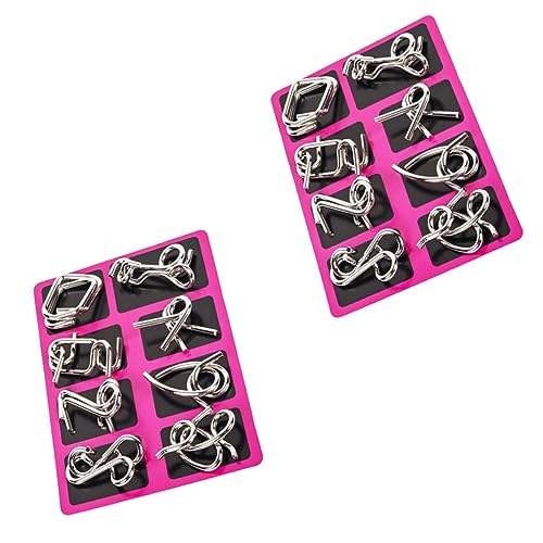 YARNOW 2 Sätze Draht Puzzle Entwirrungs für Teile Iq Metal Puzzle für Stundenlangen Spaß und Konzentration Geeignet für Familie und Freunde YARNOW 2 Sätze Draht Puzzle Entwirrungs für Teile Iq Metal Puzzle für Stundenlangen Spaß und Konzentration Geeignet für Familie und Freunde von YARNOW