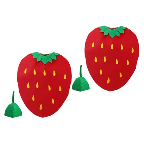 YARNOW 2 Sätze Erdbeer sitzen ärmellos Halloweenkostüm Kostüm kleinkind Halloween-Kostüme für Mädchen Jungs Obstkostüm für Jungen Erdbeer-Halloween-Kostüm für Babys Obst Kostümkleid Vlies YARNOW 2 Sätze Erdbeer sitzen ärmellos Halloweenkostüm Kostüm kleinkind Halloween-Kostüme für Mädchen Jungs Obstkostüm für Jungen Erdbeer-Halloween-Kostüm für Babys Obst Kostümkleid Vlies von YARNOW