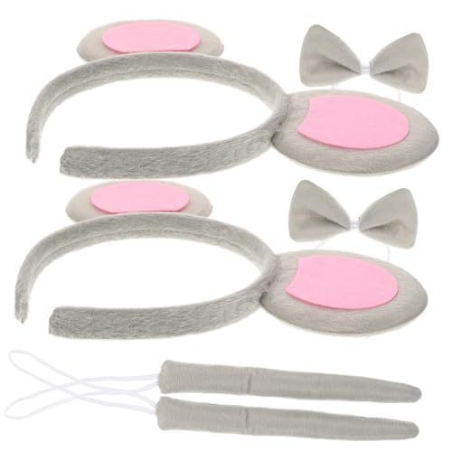YARNOW 2 Sätze Halloween Mäusekostüm Set Teilig mit Ohren und Schleife Weiche Tierkostüm Accessoires für Erwachsene Verstellbar und Langlebig für Karneval Party Cosplay YARNOW 2 Sätze Halloween Mäusekostüm Set Teilig mit Ohren und Schleife Weiche Tierkostüm Accessoires für Erwachsene Verstellbar und Langlebig für Karneval Party Cosplay von YARNOW