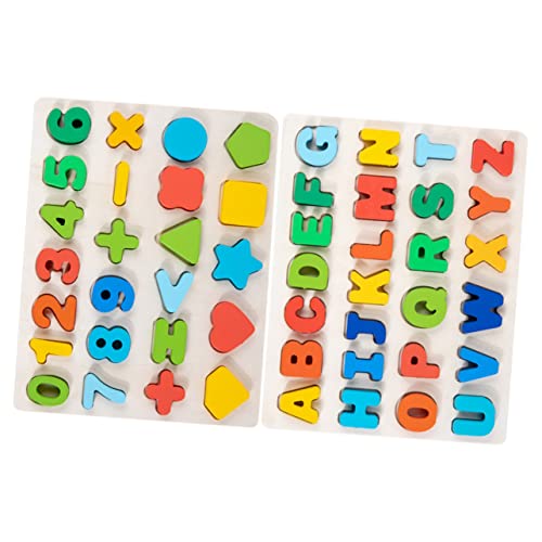 YARNOW 2 Sätze Holzpuzzle Spielset für Teiliges Alphabet und Zahlen Matching Fördert Lernfähigkeiten und Motorische Entwicklung für Vorschule und Frühes Lernen YARNOW 2 Sätze Holzpuzzle Spielset für Teiliges Alphabet und Zahlen Matching Fördert Lernfähigkeiten und Motorische Entwicklung für Vorschule und Frühes Lernen von YARNOW