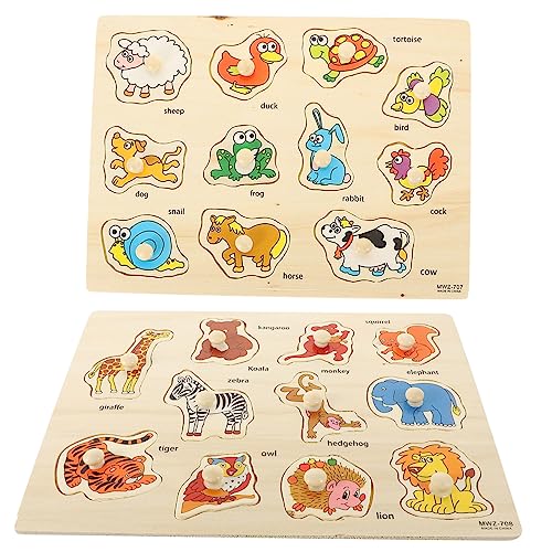 YARNOW 2 Sätze Holzpuzzle für Kleinkinder Teiliges mit Tierischen Motiven Pädagogisches Lernspielzeug Farberkennung und Motorischen Fähigkeiten für Geburtstage und Feiertage YARNOW 2 Sätze Holzpuzzle für Kleinkinder Teiliges mit Tierischen Motiven Pädagogisches Lernspielzeug Farberkennung und Motorischen Fähigkeiten für Geburtstage und Feiertage von YARNOW