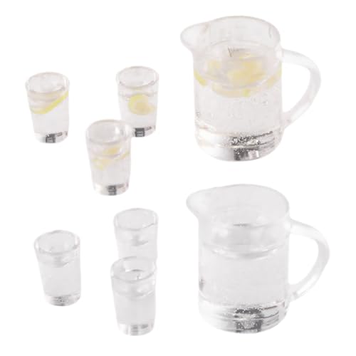 YARNOW 2 Sätze Miniatur Wasser Miniatur-Wasserlimonade Getränkezubehör für Puppenhäuser Miniatur-Puppenhaus-Zubehör Miniatur-Wasserkocher Puppenhaus Miniaturen Harz von YARNOW
