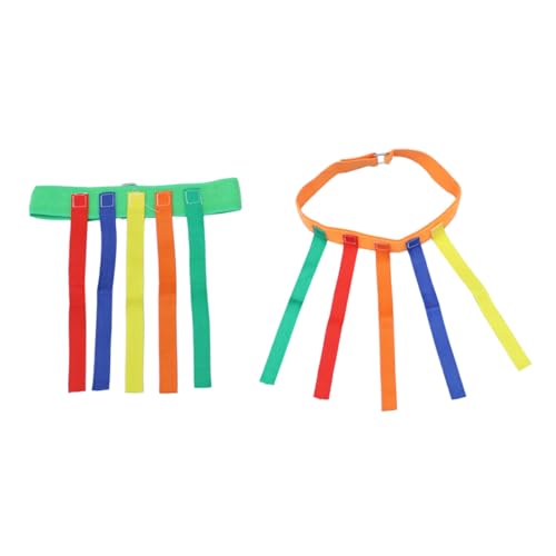 YARNOW 2 Sätze Outdoor Catching Tail Gürtel für Farbige Abnehmbare Schwanzspielzeuge für Aktivitäten im Freien Teamwork Spiel für Kindergarten und Eltern Junge Mädchen von YARNOW