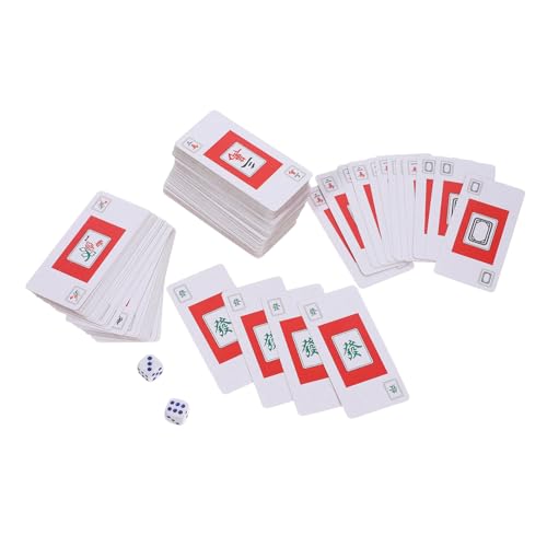 YARNOW 2 Sätze Reise Mahjong Karten Hochwertige Mahjong Spielkarten mit Würfeln für Unterwegs für Camping und Partys Tragbar und Einfach zu Bedienen YARNOW 2 Sätze Reise Mahjong Karten Hochwertige Mahjong Spielkarten mit Würfeln für Unterwegs für Camping und Partys Tragbar und Einfach zu Bedienen von YARNOW