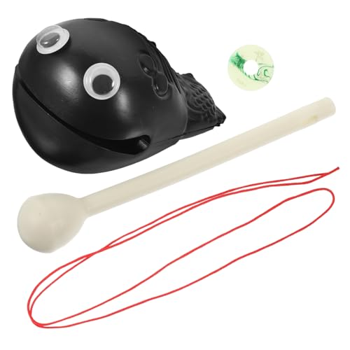YARNOW 2 Sätze Simuliertes Holz Fisch Percussion Instrument Handgemachte Tischblock Musikspielzeuge Stressbewältigung für Büro und Meditation Klarer Fördert Wohlbefinden von YARNOW