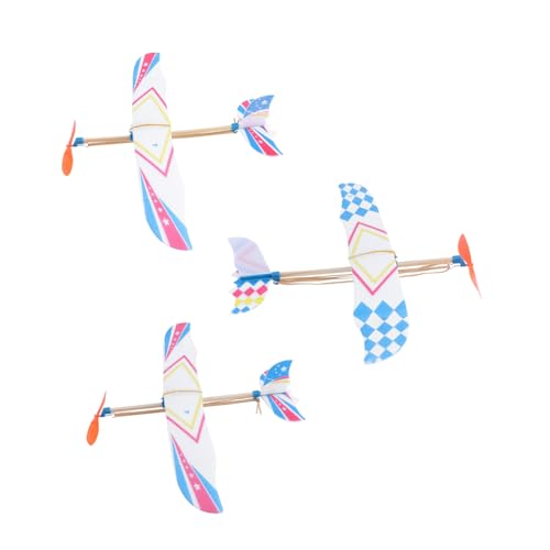 YARNOW 2 Sätze Teiliges Flugzeugspielzeug aus Hochwertigem und Gummibandbetrieben Buntes Kleines DIY Modell für Pädagogisches für Jungen und YARNOW 2 Sätze Teiliges Flugzeugspielzeug aus Hochwertigem und Gummibandbetrieben Buntes Kleines DIY Modell für Pädagogisches für Jungen und von YARNOW