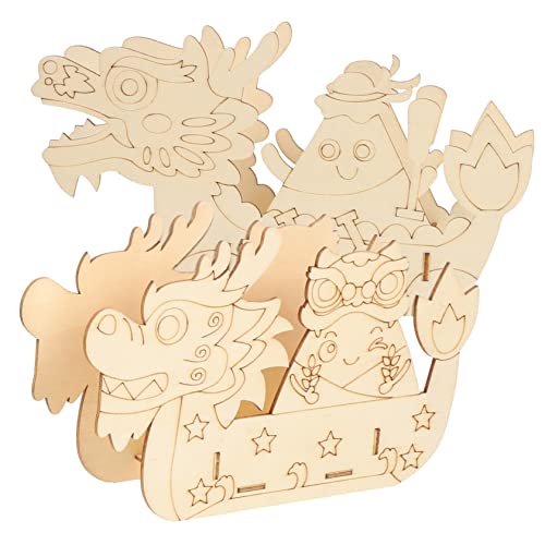 YARNOW 2 Sätze Teiliges Holzpuzzle Boot für DIY Puzzle Modell mit Drachenboot Design und Kreatives Fantasie und Praktischen Fähigkeiten für Geburtstagsgeschenke YARNOW 2 Sätze Teiliges Holzpuzzle Boot für DIY Puzzle Modell mit Drachenboot Design und Kreatives Fantasie und Praktischen Fähigkeiten für Geburtstagsgeschenke von YARNOW