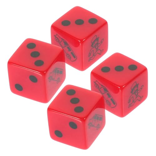 YARNOW 2 Satz Spielwürfel für Brettspiele Große Leichte und Sichere für Schach und Gesellschaftsspiele Spielwürfel für Familienunterhaltung und Partys Rote und Weiße Farben von YARNOW