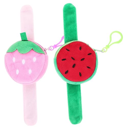 YARNOW 2 Stck. Slap Armbänder für Erdbeer Wassermelone Lustige und Sichere Handgelenk Spielzeuge Modeaccessoires für Jungen und Hochwertige Langlebige Stoffqualität von YARNOW