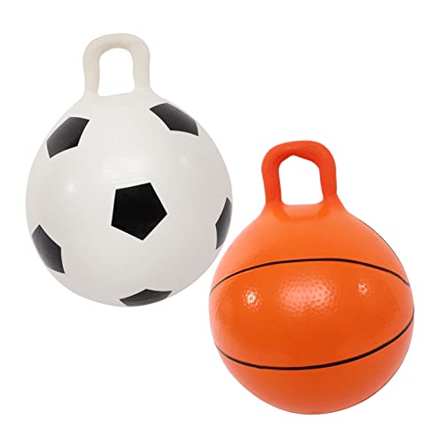 YARNOW 2 Stück Aufblasbare Hüpfbälle Sprungball für Basketball und Fußball Design für Fitness und Koordinationstraining von YARNOW