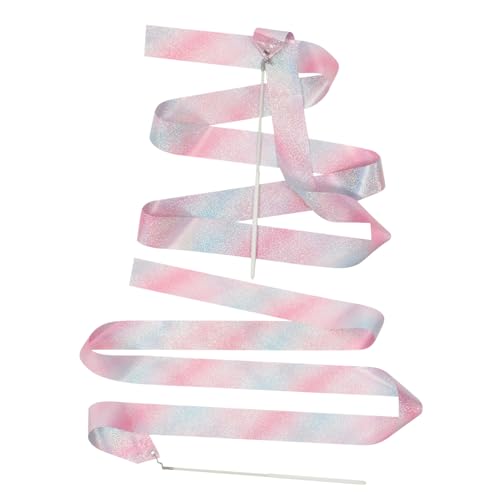 YARNOW 2 Stück Bänder Für Rhythmische Gymnastik Regenbogen Turngeräte Für Wirbeln Partyartikel Für Tanz-Streamer Geburtstag Schleife Tanzen Bänder Polyester von YARNOW