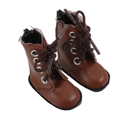 YARNOW 2 Stück Bjd Puppenschuhe Tennis-Stofftier Plüschpuppenkleidung Babydoll-Schuhe plüschige Kleidung Finger-Sneaker Mini-Markenschuhe Puppen-Sneaker-Schuhe Brown von YARNOW
