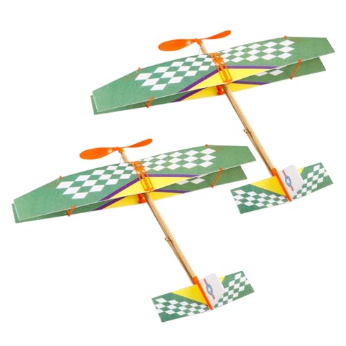 YARNOW 2 Stück DIY Gummiband Gleiter aus Assembliertes Spielzeugmodell für Fördert Kreativität und Praktische Fähigkeiten Zufällige Farbe Zufällige Farbe von YARNOW