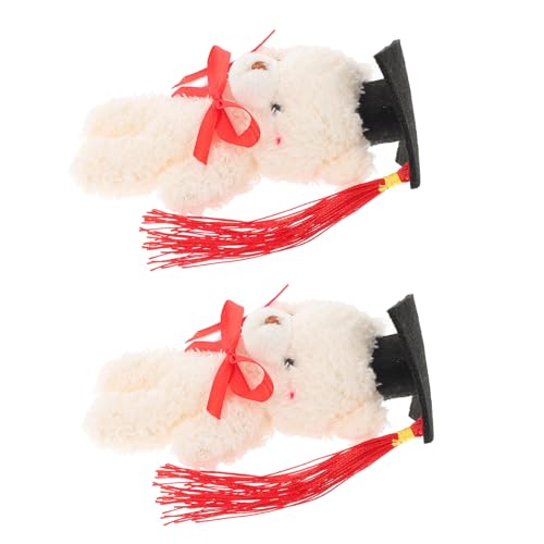 YARNOW 2 Stück Dr. Bärenpuppe Kuscheltier Kleinkindjungen tierisches Abschlussbärenklasse ausgestopfte Bären weicher Huggier Bären ausgestopftes Tier College hoch Plüsch Beige von YARNOW