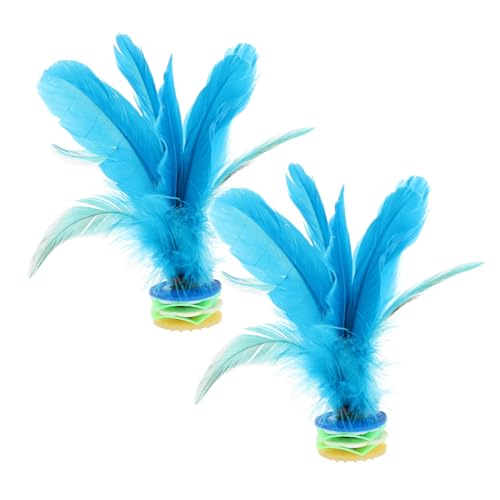 YARNOW 2 Stück Federball Übungsseile Übungsseile für zu Hause Shuttlecocks Badminton-Vögelchen Freizeitspielzeug Badminton-Birdies jianzi Trittrollen Plastik Sky-Blue YARNOW 2 Stück Federball Übungsseile Übungsseile für zu Hause Shuttlecocks Badminton-Vögelchen Freizeitspielzeug Badminton-Birdies jianzi Trittrollen Plastik Sky-Blue von YARNOW