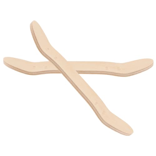 YARNOW 2 Stück Fingerspitzen-Skateboard Finger Skateboard fingerskaterboard rutschteller Flipped fingerbord Finger-Skateboards für Kompaktes Fingerskateboard Griffbretter hölzern von YARNOW