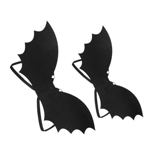 YARNOW 2 Stück Fledermausflügel Halloween-Fledermaus-Requisiten Haustier Halloween verkleiden Fledermauskostüm für Halloween -Party Kostüme für Haustierpartys Eva Black von YARNOW
