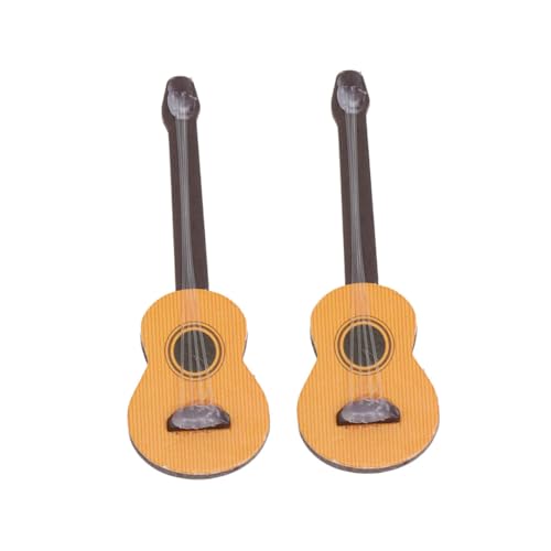 YARNOW 2 Stück Gitarre Holzspielzeug Dekoration für Puppenhaus Schreibtisch Künstliche Musikinstrumente für Kreative Miniaturwelten oder Wohnaccessoire YARNOW 2 Stück Gitarre Holzspielzeug Dekoration für Puppenhaus Schreibtisch Künstliche Musikinstrumente für Kreative Miniaturwelten oder Wohnaccessoire von YARNOW
