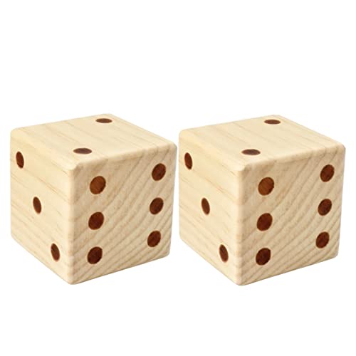 YARNOW 2 Stück Große Holzspielwürfel Natürliche Holz für Brettspiele und Partys Runde Ecken für DIY Spiele und Familienfeiern YARNOW 2 Stück Große Holzspielwürfel Natürliche Holz für Brettspiele und Partys Runde Ecken für DIY Spiele und Familienfeiern von YARNOW