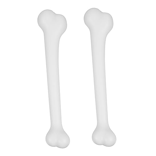 YARNOW 2 Stück Halloween Deko Teiliges Weiße Plastik Knochen Realistische Halloween Dekoration für Party Outdoor Dekoartikel Langlebig und Robust von YARNOW