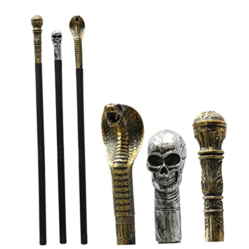 YARNOW 2 Stück Halloween Schädel Zauberzepter Partystab Leicht Unisex Kostüm Zubehör für Geburtstagsfeiern Theateraufführungen YARNOW 2 Stück Halloween Schädel Zauberzepter Partystab Leicht Unisex Kostüm Zubehör für Geburtstagsfeiern Theateraufführungen von YARNOW