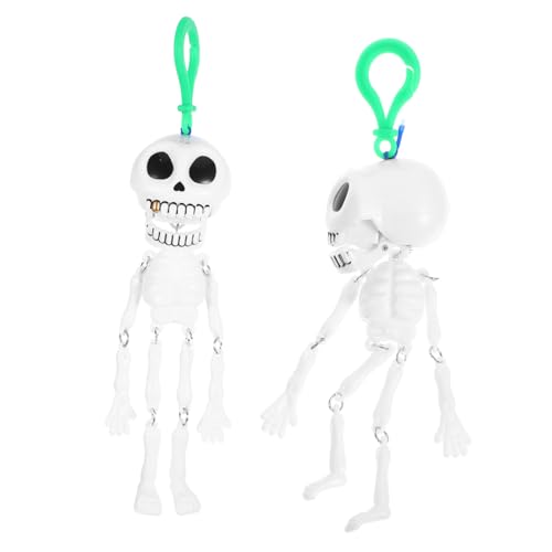 YARNOW 2 Stück Halloween Skelett mit Zugmechanismus Gruselige Deko für Jungen und Mädchen Batteriefrei Flexible Schnur für Halloween Party und Spaß YARNOW 2 Stück Halloween Skelett mit Zugmechanismus Gruselige Deko für Jungen und Mädchen Batteriefrei Flexible Schnur für Halloween Party und Spaß von YARNOW