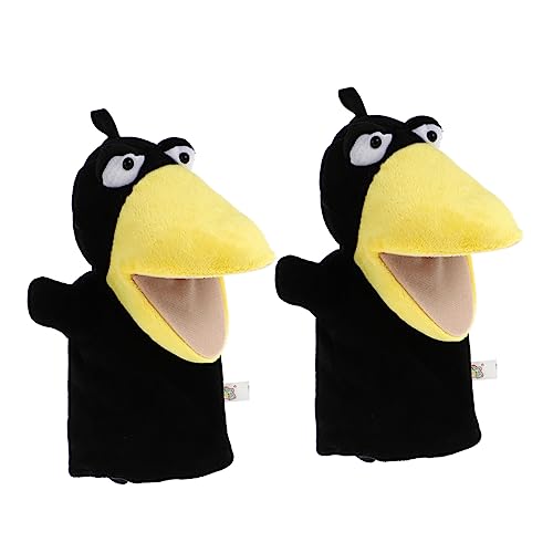 YARNOW 2 Stück Handpuppen Kreative Krähen Puppen für Interaktive Tierpuppen für Rollenspiele und Geschichtenerzählen als Montessori für Jungen und Mädchen YARNOW 2 Stück Handpuppen Kreative Krähen Puppen für Interaktive Tierpuppen für Rollenspiele und Geschichtenerzählen als Montessori für Jungen und Mädchen von YARNOW