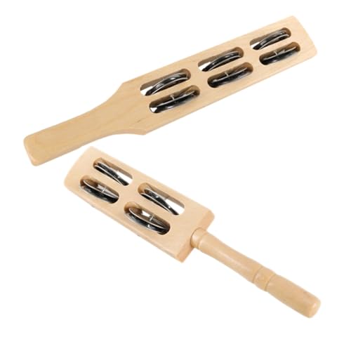 YARNOW 2 Stück Holz Handglocken Musikinstrument für Jingle Stick Rasseln für Musikalisches und Lernen Fördert die Musikwahrnehmung und Kreativität YARNOW 2 Stück Holz Handglocken Musikinstrument für Jingle Stick Rasseln für Musikalisches und Lernen Fördert die Musikwahrnehmung und Kreativität von YARNOW