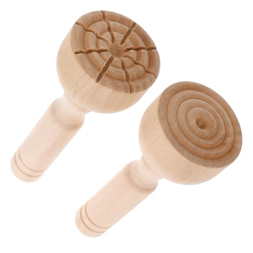 YARNOW 2 Stück Holzdichtungsform Holzstempelhandwerk Tonmuster-Set mit Holzgriff Holzmarken Töpferstempel Keksform aus Holz Stempel aus Ton herstellung von holzstempeln Hellbraun YARNOW 2 Stück Holzdichtungsform Holzstempelhandwerk Tonmuster-Set mit Holzgriff Holzmarken Töpferstempel Keksform aus Holz Stempel aus Ton herstellung von holzstempeln Hellbraun von YARNOW