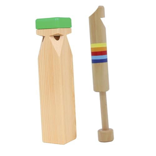 YARNOW 2 Stück Holzpfeifen für Lernspielzeug mit Gleitenden Frühe Musikförderung für Jungen und Kreative und für Kindergeburtstage von YARNOW