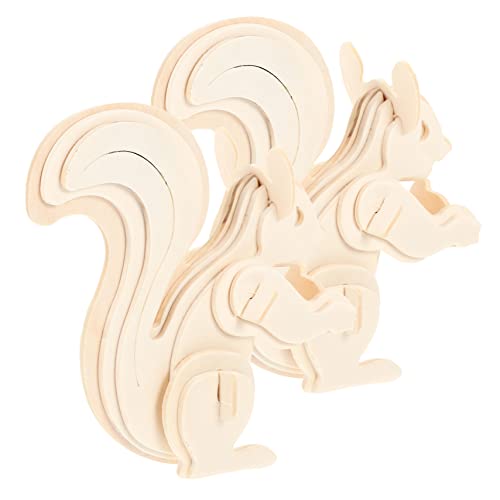 YARNOW 2 Stück Holzpuzzle Tiermodell Interaktives DIY Puzzle für Holzspielzeug für Kreative und Motorische Fähigkeiten für Zuhause und Dekoration YARNOW 2 Stück Holzpuzzle Tiermodell Interaktives DIY Puzzle für Holzspielzeug für Kreative und Motorische Fähigkeiten für Zuhause und Dekoration von YARNOW