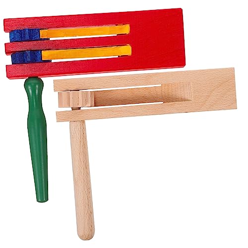 YARNOW 2 Stück Holzratsche Sound Maker Teiliges Bunte Doppellagige und Natürliche Einlagige Klangbretter Handmusikinstrument Pädagogisch Fördernd für Musikunterricht und Spielspaß YARNOW 2 Stück Holzratsche Sound Maker Teiliges Bunte Doppellagige und Natürliche Einlagige Klangbretter Handmusikinstrument Pädagogisch Fördernd für Musikunterricht und Spielspaß von YARNOW