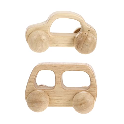 YARNOW 2 Stück Holzspielzeug für Kleinkinder Schiebeauto für Motorische Entwicklung und Greifspielzeug für Junge Mädchen und Kleinkinder aus Hochwertigem Gummiholz YARNOW 2 Stück Holzspielzeug für Kleinkinder Schiebeauto für Motorische Entwicklung und Greifspielzeug für Junge Mädchen und Kleinkinder aus Hochwertigem Gummiholz von YARNOW