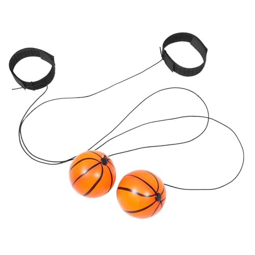 YARNOW 2 Stück Hüpfball Am Handgelenk Armband Rückprallball Mit Handschlaufe Handübungsbälle Handgelenk-übungsball Tennisball Zurückprallen Lassen Baseball-Catcher-Spiel Pu von YARNOW