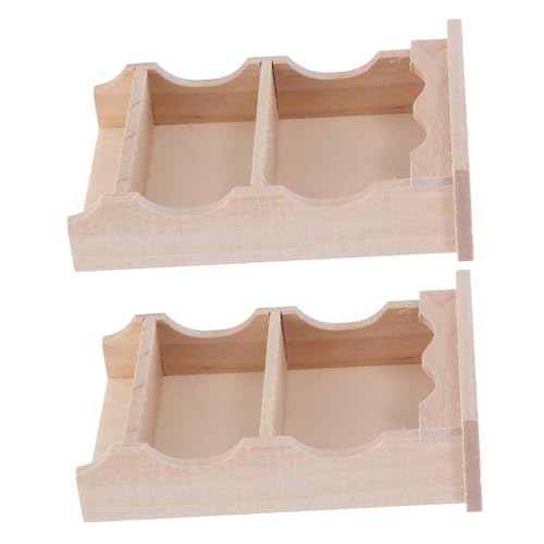 YARNOW 2 Stück Japanischer Stil Wandhängeschrank aus Massivem Holz Realistischer Vintage Hängeschrank für Puppenhaus Küche und Esszimmer Dekoration von YARNOW