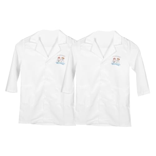 YARNOW 2 Stück Kinderwissenschaftlerkleidung Laborkittel Kinderkostüm Accessoire Laborkittel Dekorative Wissenschaftlerkleidung Chemielaborkittel Weiß Polyesterfaser YARNOW 2 Stück Kinderwissenschaftlerkleidung Laborkittel Kinderkostüm Accessoire Laborkittel Dekorative Wissenschaftlerkleidung Chemielaborkittel Weiß Polyesterfaser von YARNOW