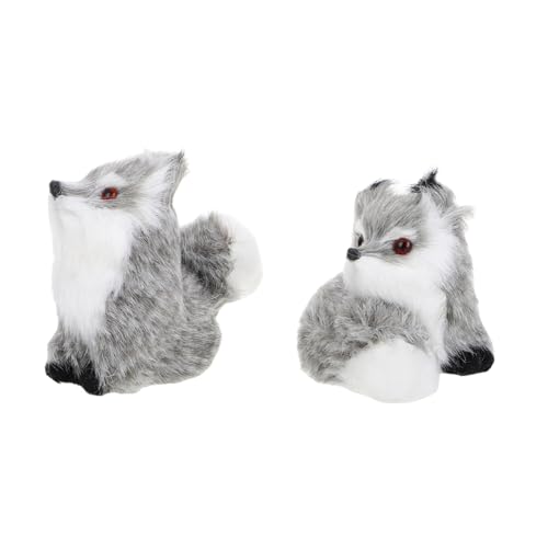 YARNOW 2 Stück Kleine Fuchsverzierung Ausgestopft Mini Fox Plüsch Erwachsene Kuscheltiere Aus Dem Wald Realistisch Plüschtier Fuchs Figur Fuchsspielzeug Grey Plastik YARNOW 2 Stück Kleine Fuchsverzierung Ausgestopft Mini Fox Plüsch Erwachsene Kuscheltiere Aus Dem Wald Realistisch Plüschtier Fuchs Figur Fuchsspielzeug Grey Plastik von YARNOW