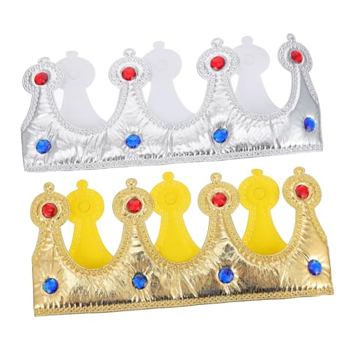 YARNOW 2 Stück Königskronen Kostümzubehör für Tanzpartys Bühnenaufführungen und Rollenspiele Goldene und Silberne Krone Leicht und Bequem für Geburtstagsfeiern und Foto Requisiten YARNOW 2 Stück Königskronen Kostümzubehör für Tanzpartys Bühnenaufführungen und Rollenspiele Goldene und Silberne Krone Leicht und Bequem für Geburtstagsfeiern und Foto Requisiten von YARNOW