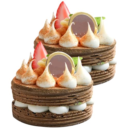 YARNOW 2 Stück Künstliche Kuchenmodelle Teilig Realistische Dessert Deko Fotorequisiten Tischdekoration für Hochzeit Party Festliche Atmosphäre YARNOW 2 Stück Künstliche Kuchenmodelle Teilig Realistische Dessert Deko Fotorequisiten Tischdekoration für Hochzeit Party Festliche Atmosphäre von YARNOW