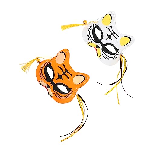 YARNOW 2 Stück Leuchtende Halbgesichts Tiger Masken Cosplay Masken für Karneval Halloween Party Zubehör Unisex YARNOW 2 Stück Leuchtende Halbgesichts Tiger Masken Cosplay Masken für Karneval Halloween Party Zubehör Unisex von YARNOW